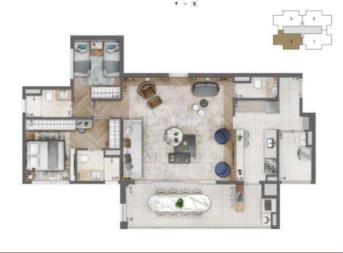 Apartamento à venda com 2 quartos, 113,00m² - Jardim Dom Bosco,