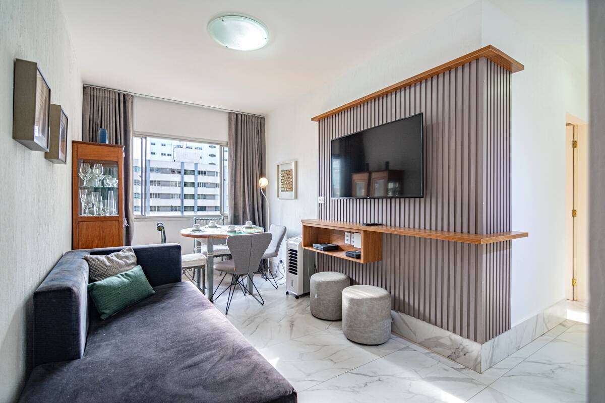  - APARTAMENTO P/ LOCAÇÃO , JD. PAULISTA , 2 DORMS(1 SUITE) ,MOBILIADO ,60M2