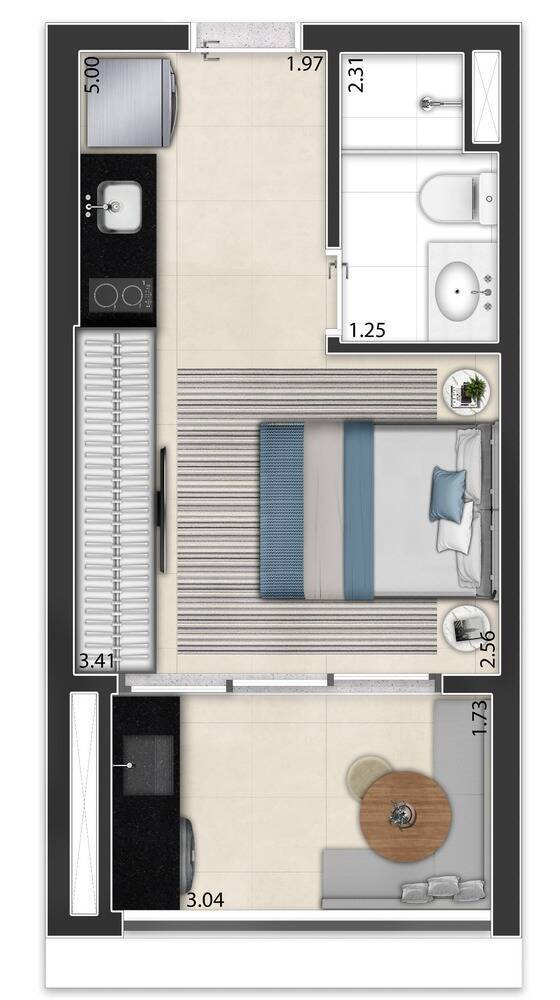  - Studio a 150m Metro Vila Madalena 26m2 1 dormitório lazer completo